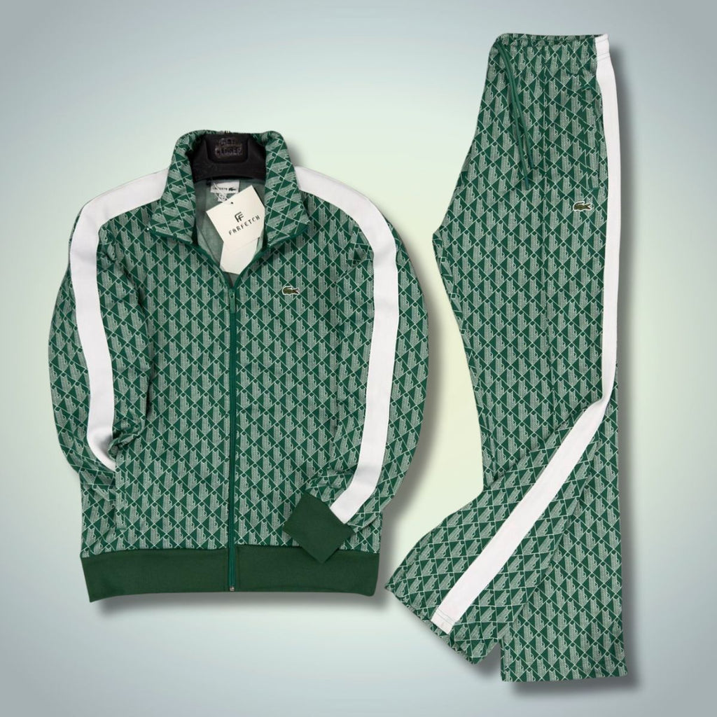 Lacoste pánska tepláková súprava, Jacquard Monogram, zelená. Vynikajúca kvalita