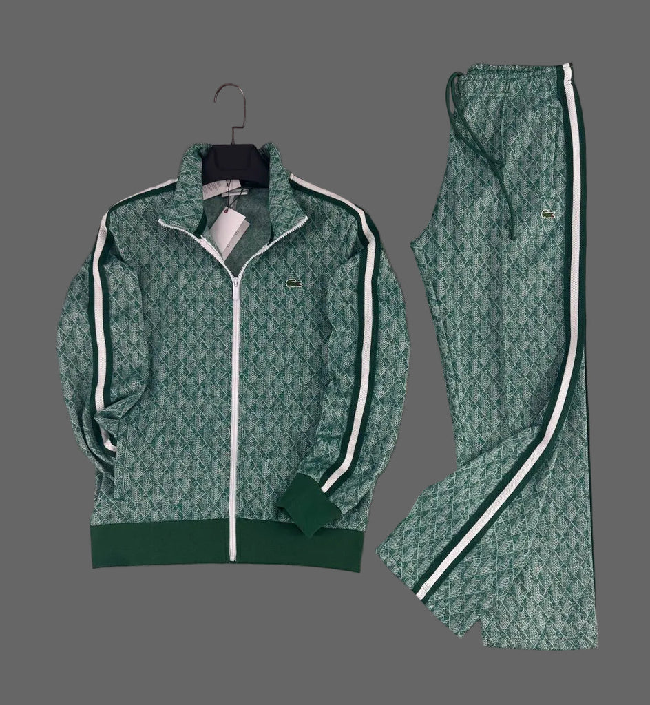 pánska tepláková súprava Lacoste, Jacquard Monogram, svetlo zelená – prémiová kvalita