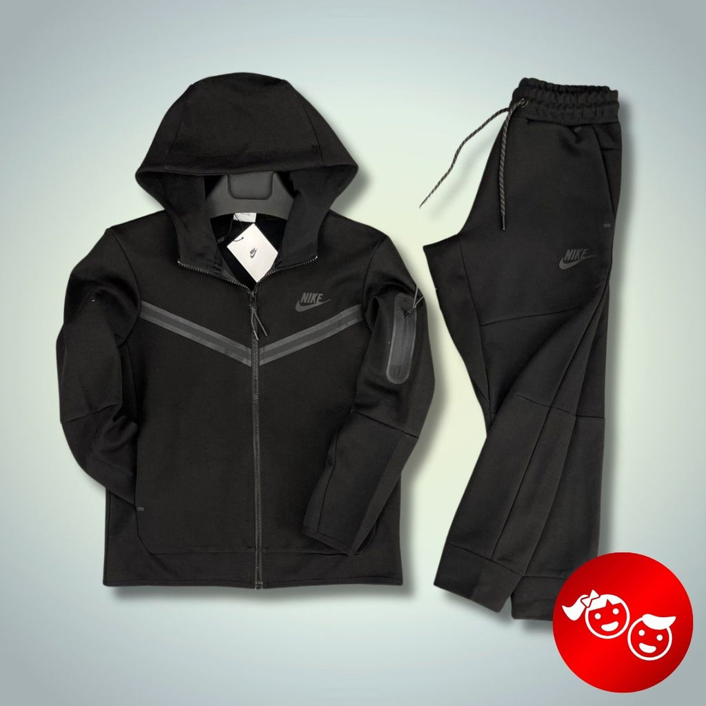 Nike Tech Fleece detská tepláková súprava, čierna. Vynikajúca kvalita