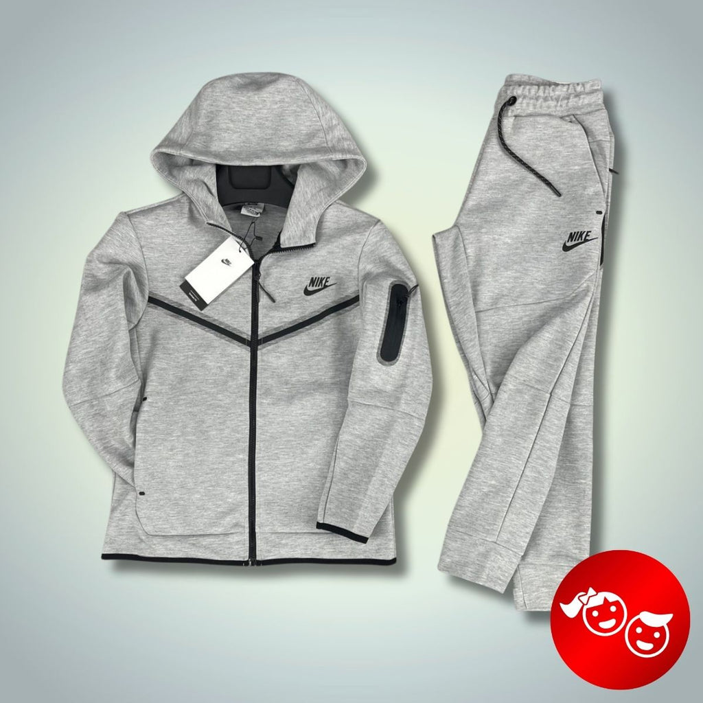 Nike Tech Fleece detská tepláková súprava, klasická sivá. Vynikajúca kvalita
