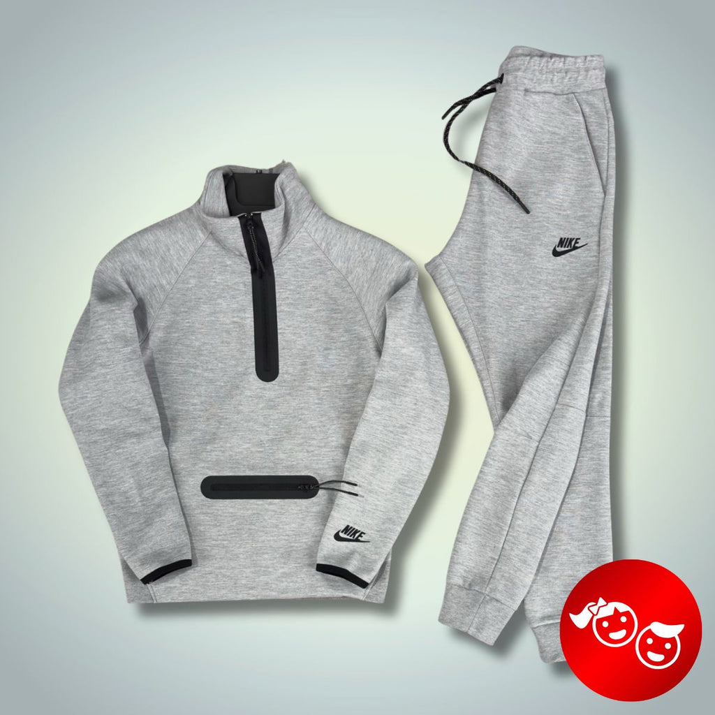 Nike Tech Fleece detská tepláková súprava, klasická sivá. Model 2024. Vynikajúca kvalita