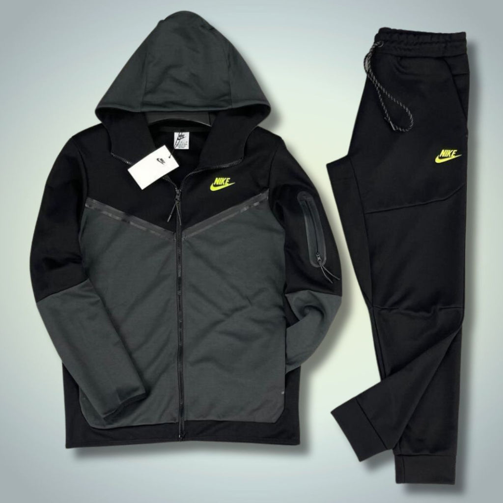 Nike Tech Fleece pánska tepláková súprava, grafitová a čierna. Vynikajúca kvalita