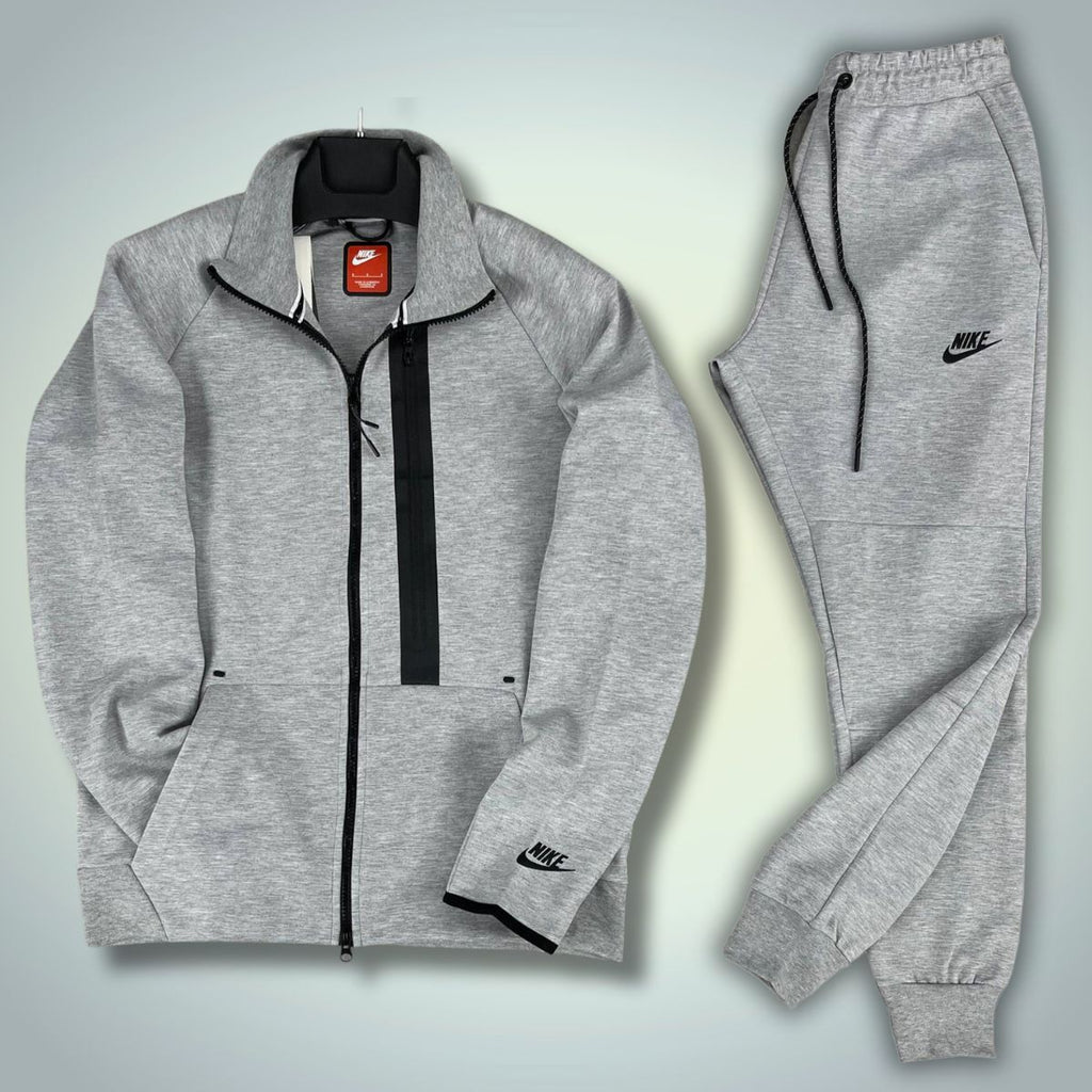 Nike Tech Fleece pánska tepláková súprava, veľké predné vrecko, klasická sivá. Model 2023. Vynikajúca kvalita