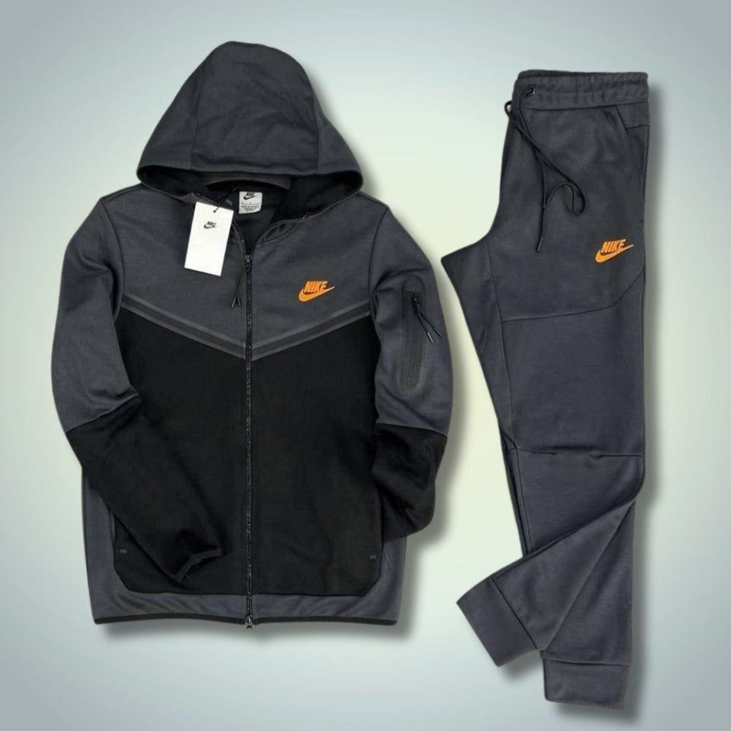 Nike Tech Fleece pánska tepláková súprava, čierna a grafitová. Vynikajúca kvalita