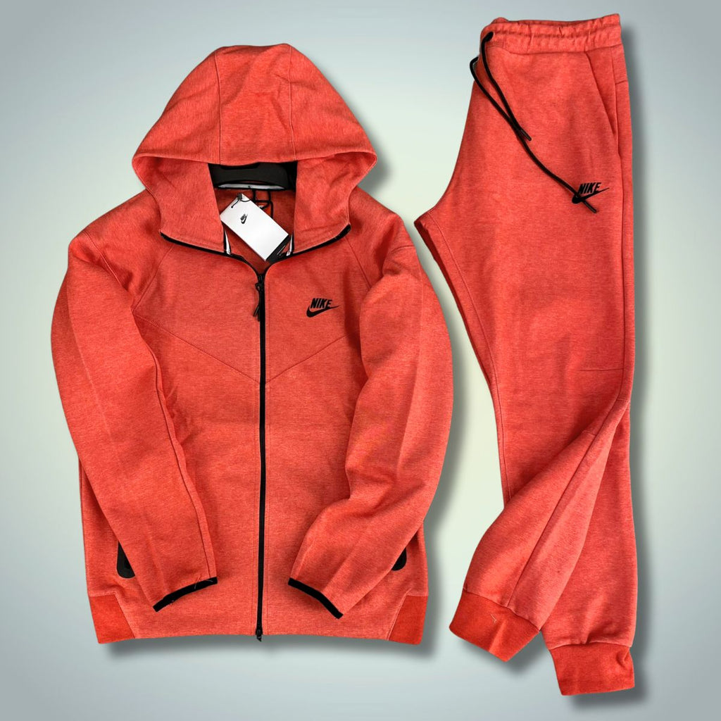 Nike Tech Fleece pánska tepláková súprava, koralová. Model 2023. Vynikajúca kvalita
