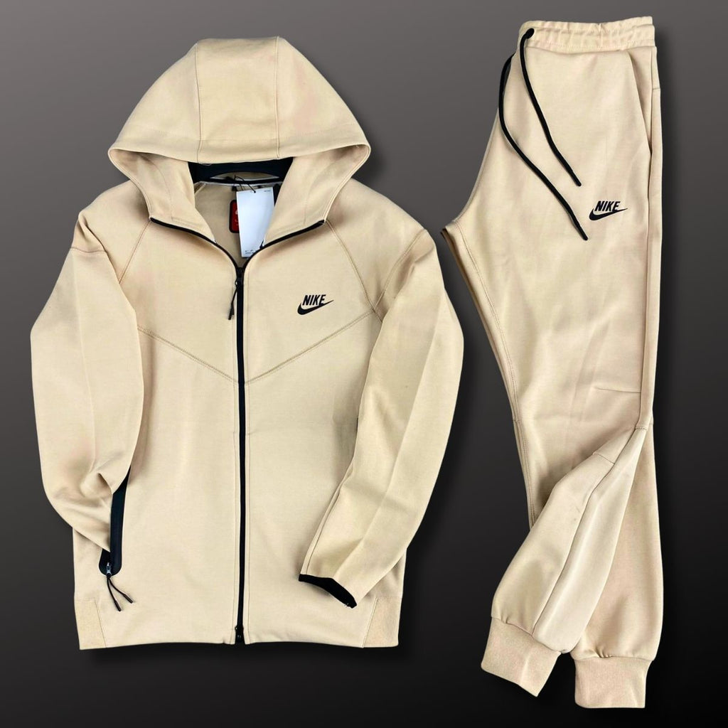 Nike Tech Fleece pánska tepláková súprava, béžová. Model 2023. Vynikajúca kvalita