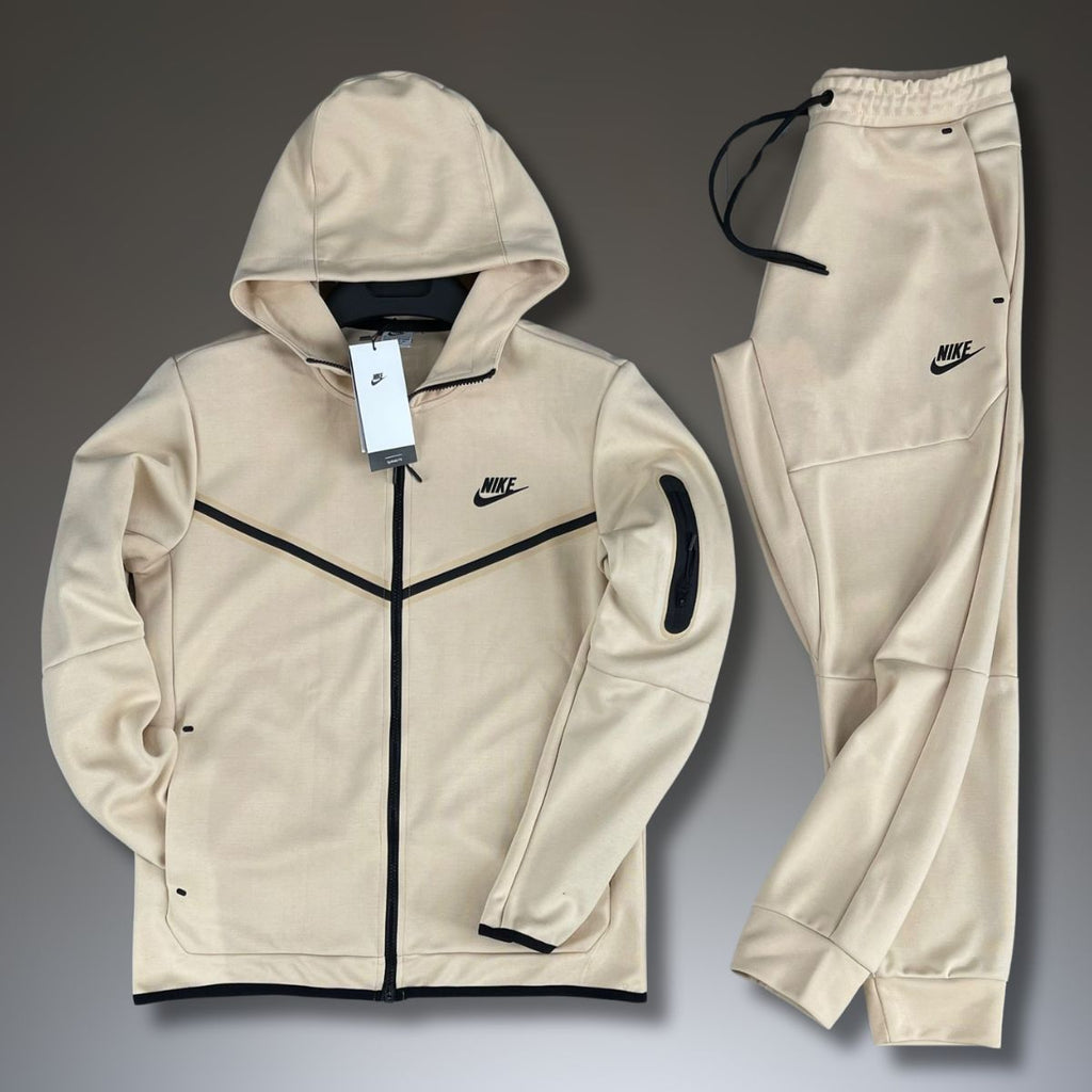 Nike Tech Fleece pánska tepláková súprava, béžová. Vynikajúca kvalita