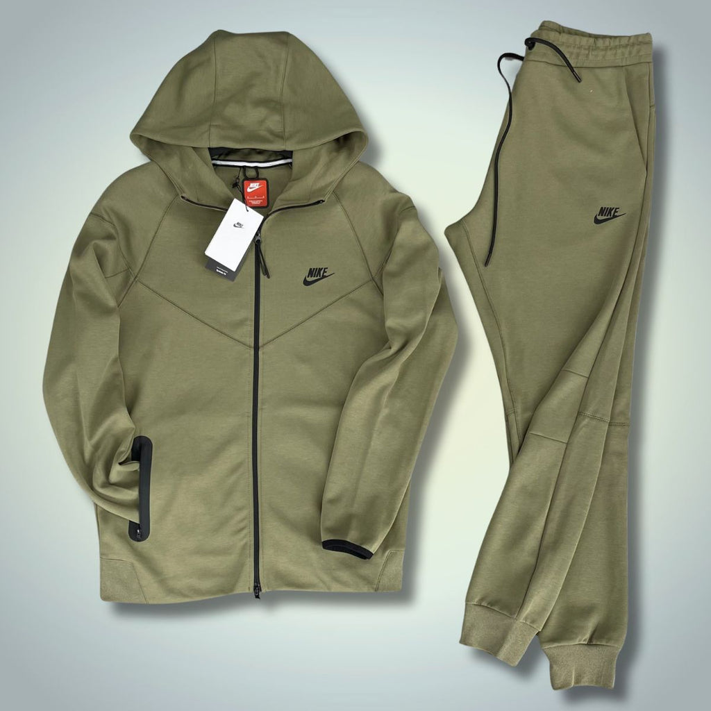 Nike Tech Fleece pánska tepláková súprava, olivovo zelená. Model 2023. Vynikajúca kvalita
