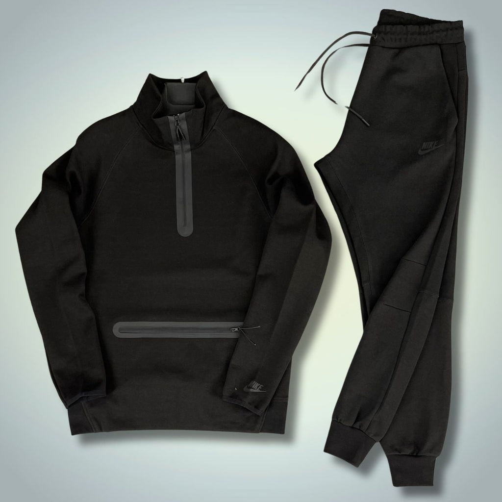 Nike Tech Fleece pánska tepláková súprava, predné vrecko, čierna. Model 2024. Vynikajúca kvalita