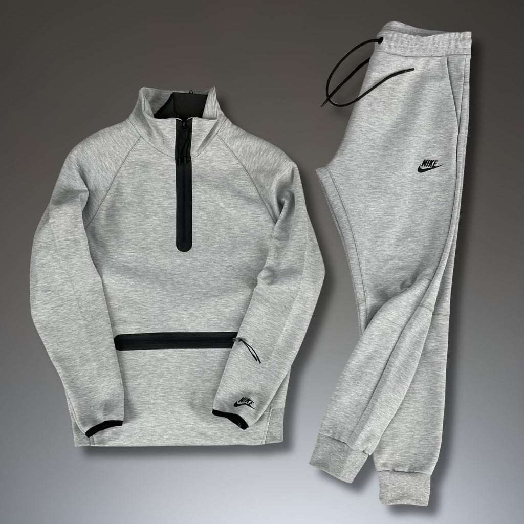 Nike Tech Fleece pánska tepláková súprava, predné vrecko, klasická sivá. Model 2024. Vynikajúca kvalita