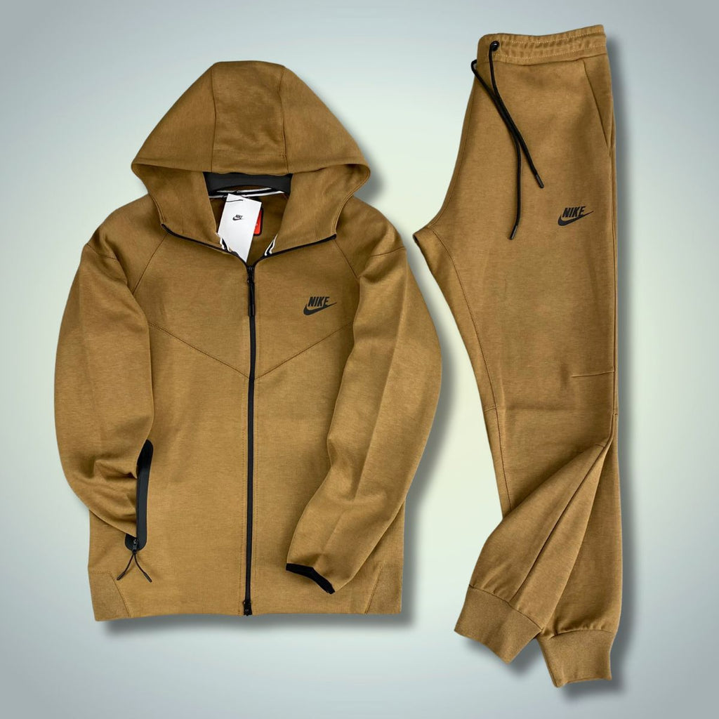 Nike Tech Fleece pánska tepláková súprava, hnedá. Model 2023. Vynikajúca kvalita