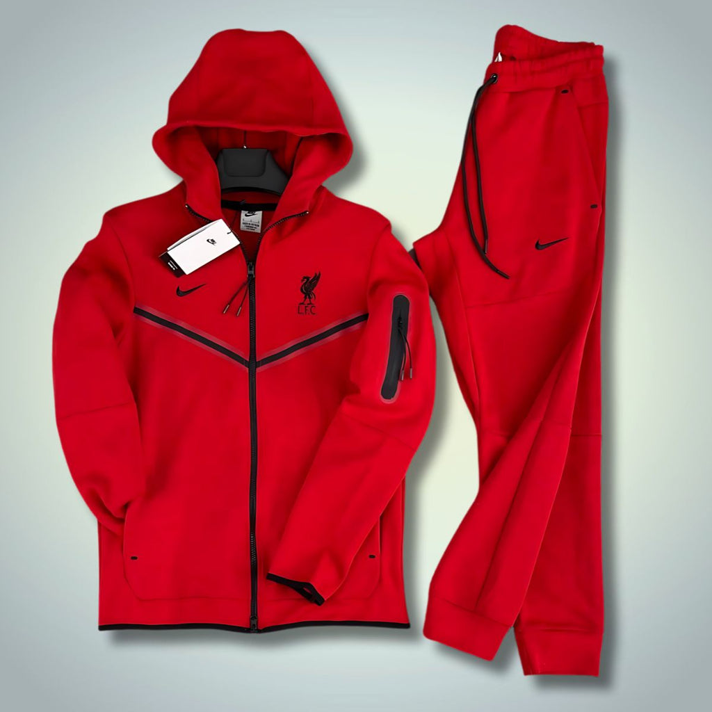 Nike Liverpool Tech Fleece pánska tepláková súprava, červená. Prémiová kvalita