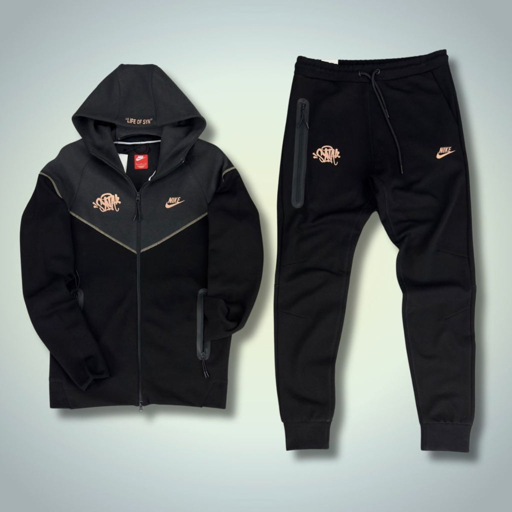 Nike x Syna World Tech Fleece pánska tepláková súprava, čierna. Model 2024. Vynikajúca kvalita