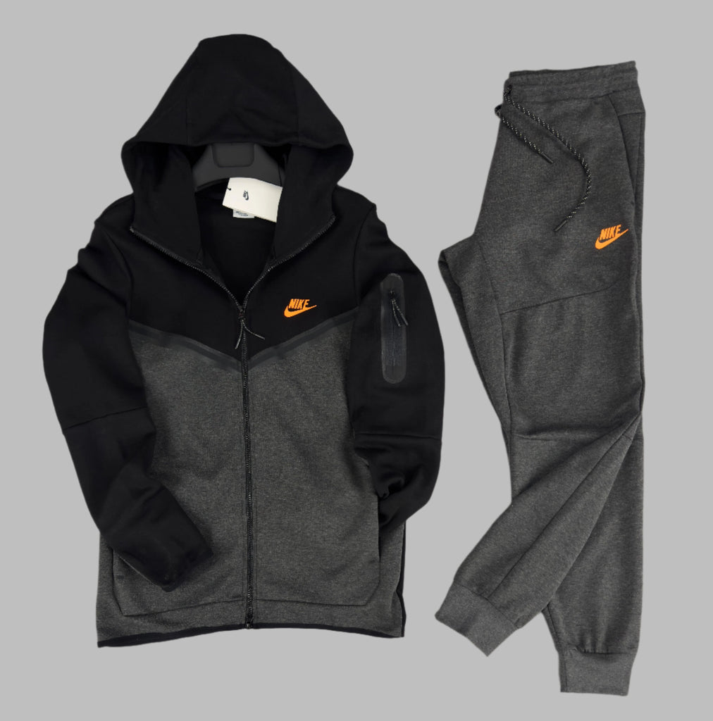 Nike Tech Fleece pánska tepláková súprava, čierna a tmavo sivá. Prémiová kvalita