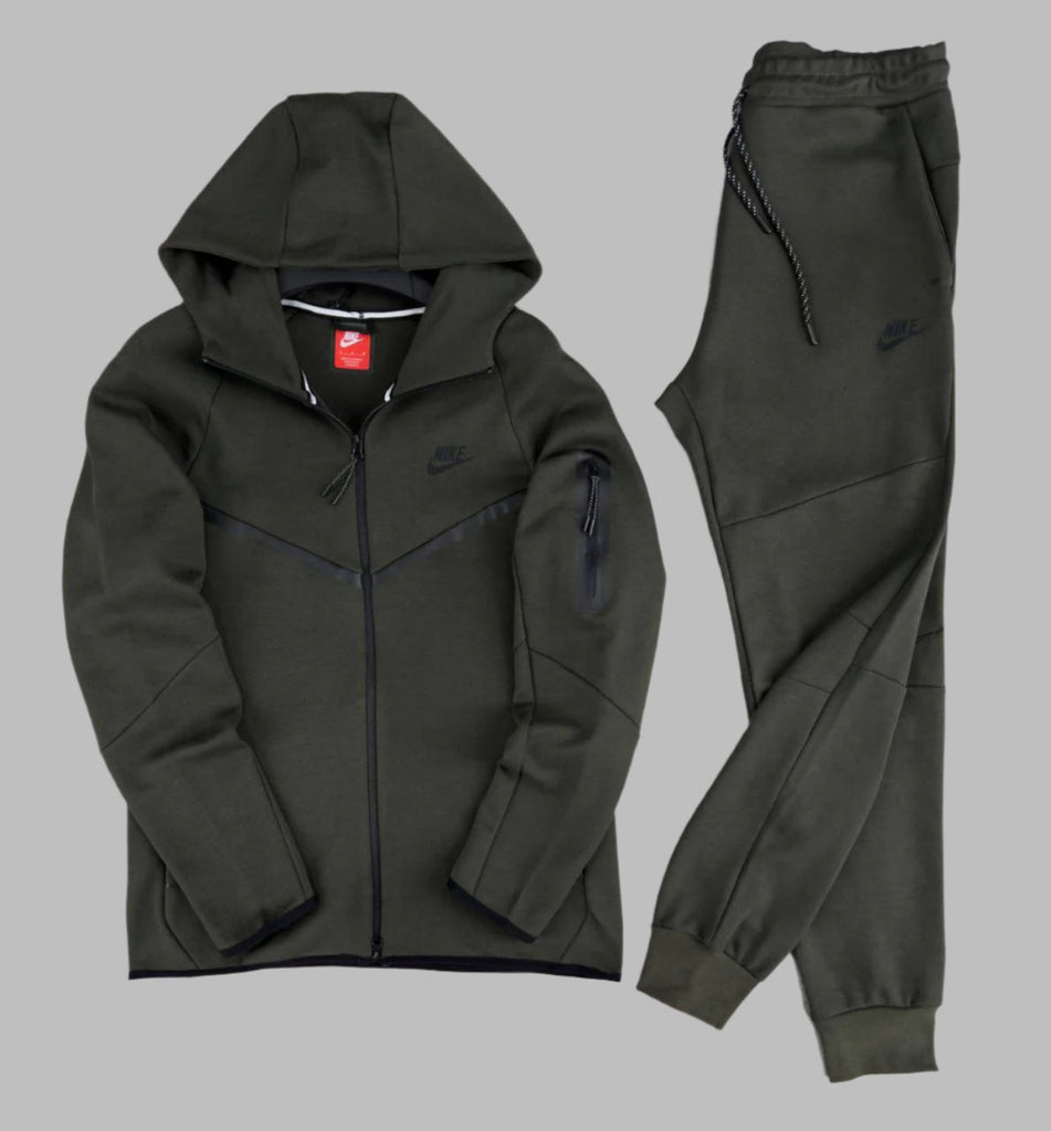 pánska tepláková súprava Nike Tech Fleece, grafitové zelená. Model 2024. Prémiová kvalita.