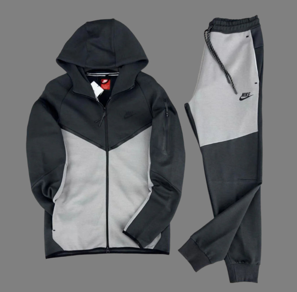 Muži športový súprava Nike Tech Fleece, grafitové - kovovosivá. Model 2024. Vynikajúca kvalita