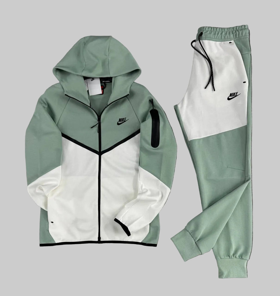pánska tepláková súprava Nike Tech Fleece, rezeda zelená a ecru