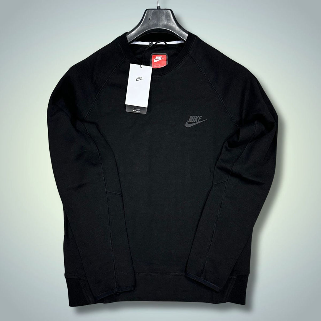 Nike Tech Fleece pulóver, "Men's crew", čierna. Vynikajúca kvalita