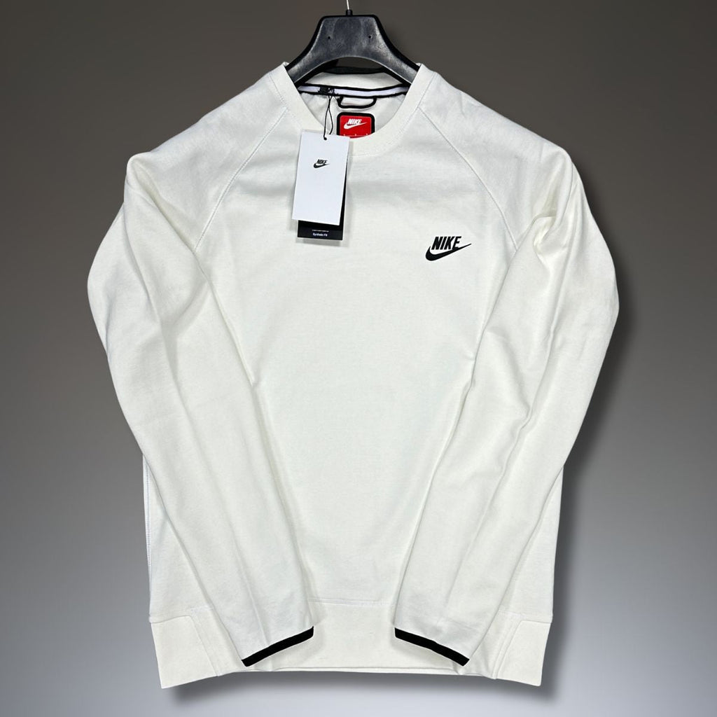 Nike Tech Fleece pulóver, "Men's crew", biela. Vynikajúca kvalita