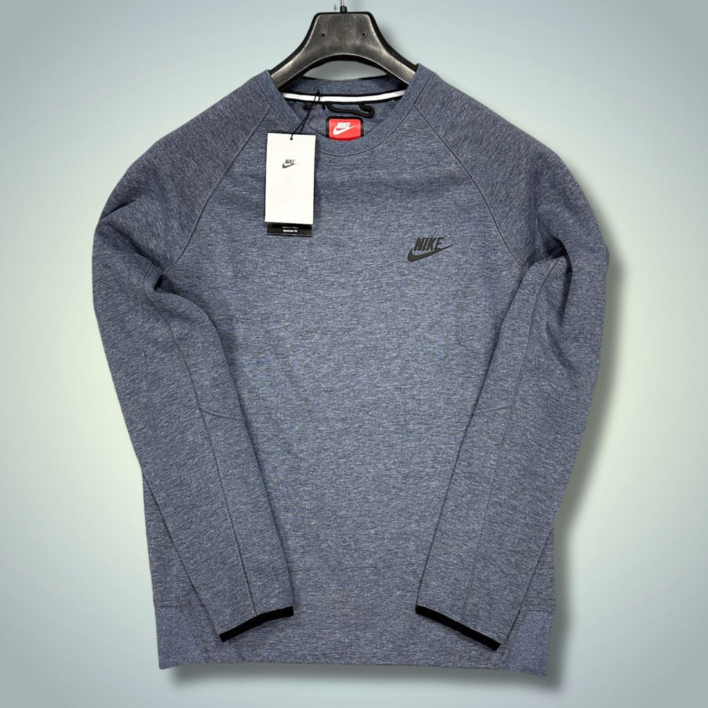 Nike Tech Fleece pulóver, "Men's crew", modrá. Vynikajúca kvalita