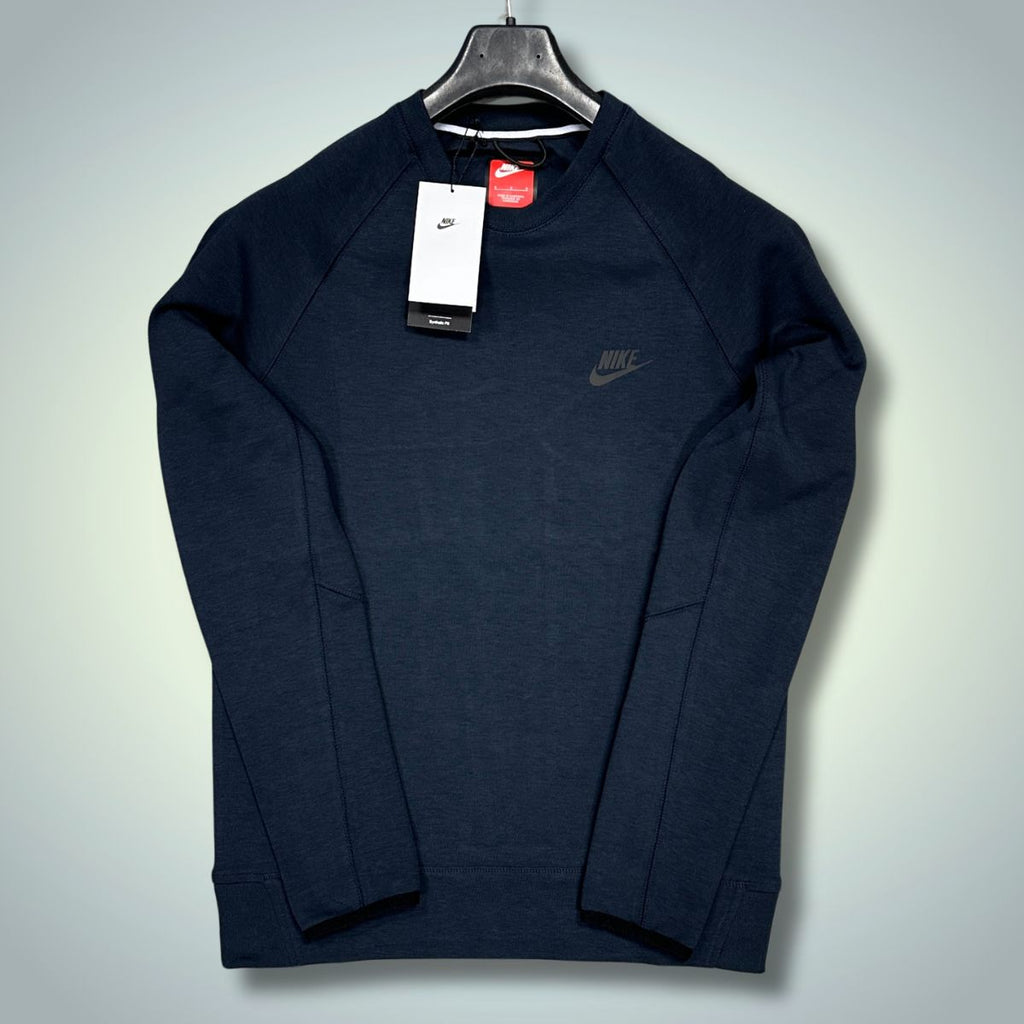Nike Tech Fleece pulóver, "Men's crew", tmavomodrá. Vynikajúca kvalita