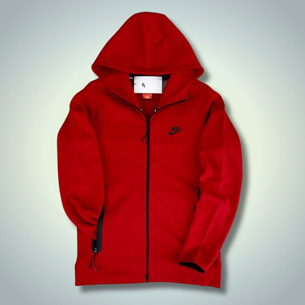Nike Tech Fleece pánska mikina, červená. Model 2023. Vynikajúca kvalita