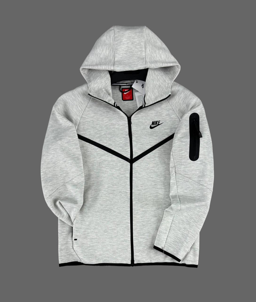 Muži Nike Tech Fleece hoodie so zipsom, klasická sivá