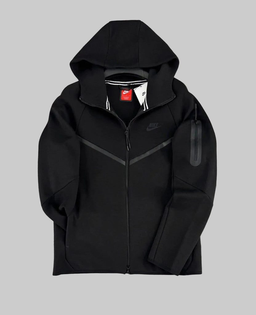 Muži mikina s kapucňou Nike Tech Fleece so zipsom, čierny