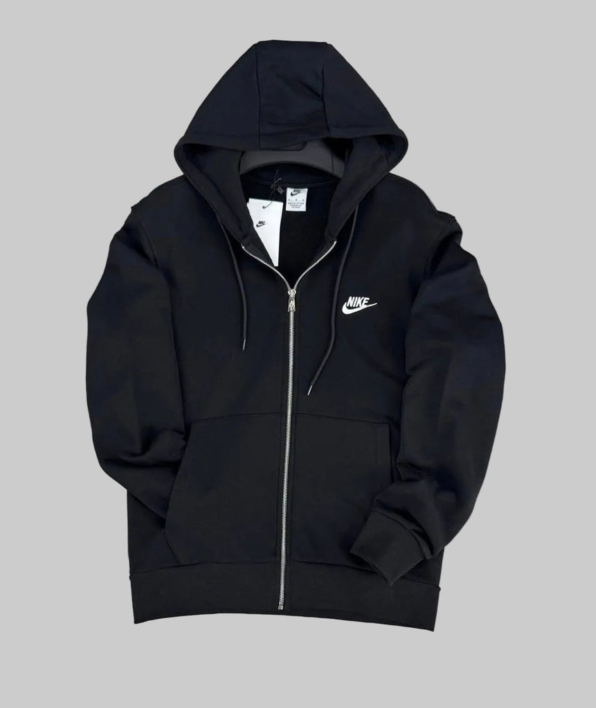 Muži mikina s kapucňou Nike so zipsom, čierny