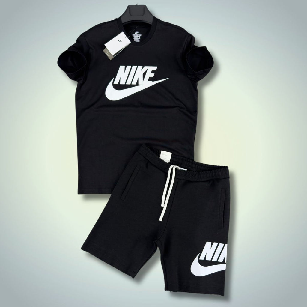 Nike pánska súprava s krátkymi nohavicami, čierne. Factory outlet