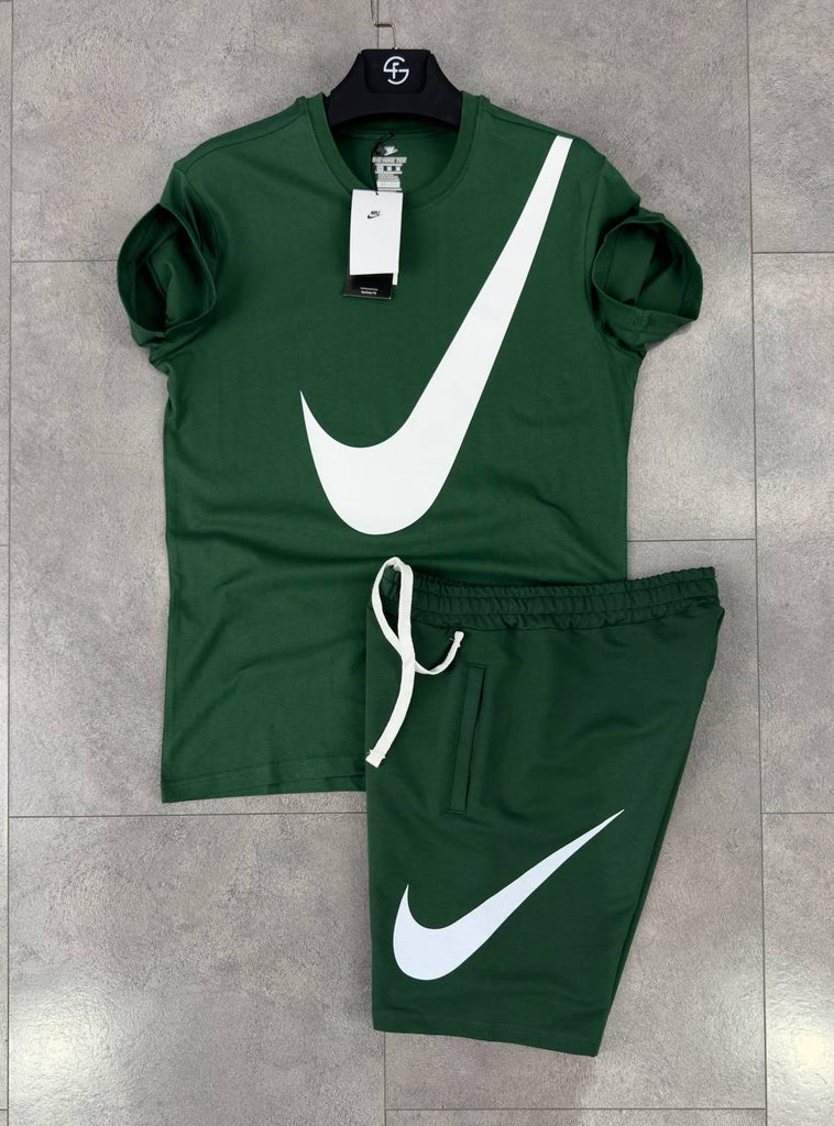 Pánska súprava Nike, tričko a krátke nohavice zelená. Prémiová kvalita.