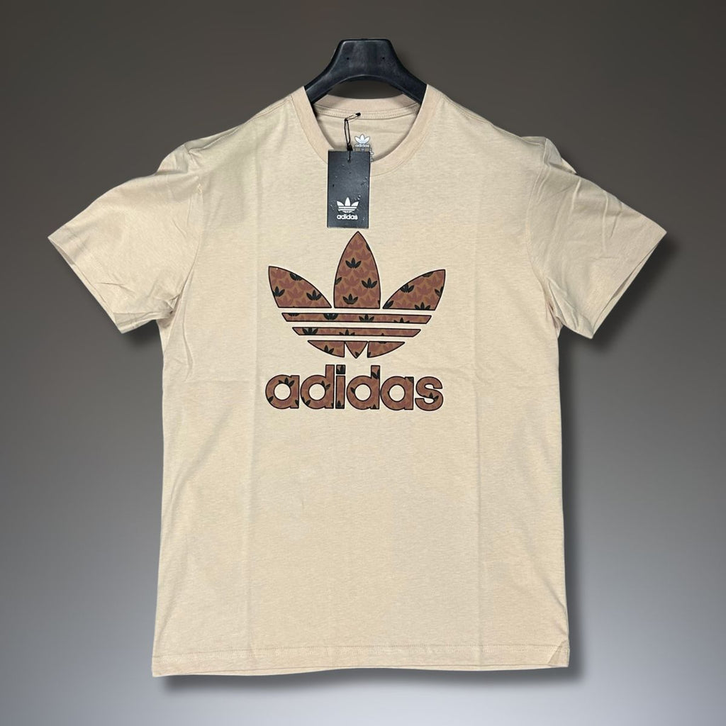 Adidas pánske tričko, béžová, klasické logo. Vynikajúca kvalita