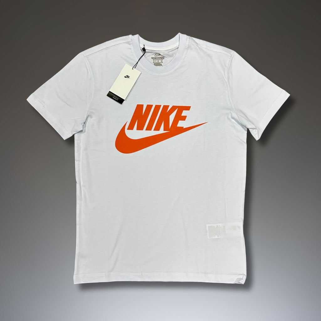 Nike pánske tričko, biela, Oranžni logo. Vynikajúca kvalita