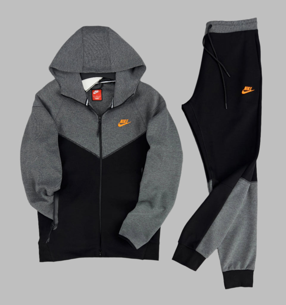 Nike Tech Fleece pánska tepláková súprava, čierna a tmavo sivá. Model 2023. Vynikajúca kvalita