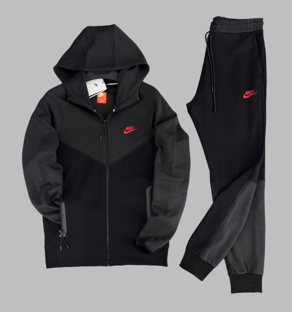 Nike Tech Fleece pánska tepláková súprava, čierna a grafitová. Vynikajúca kvalita