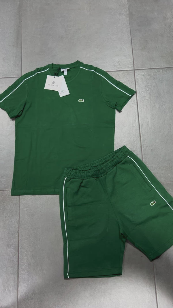 Lacoste pánska súprava s krátkymi nohavicami, zelená. Vynikajúca kvalita