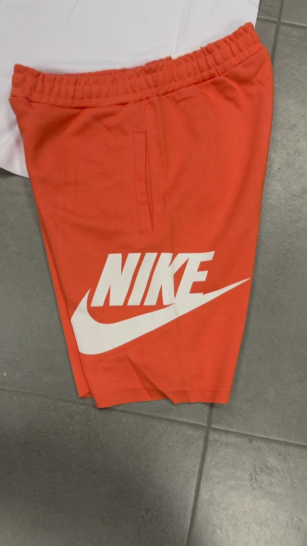 Nike pánske krátke nohavice, oranžové, veľký logo. Factory outlet