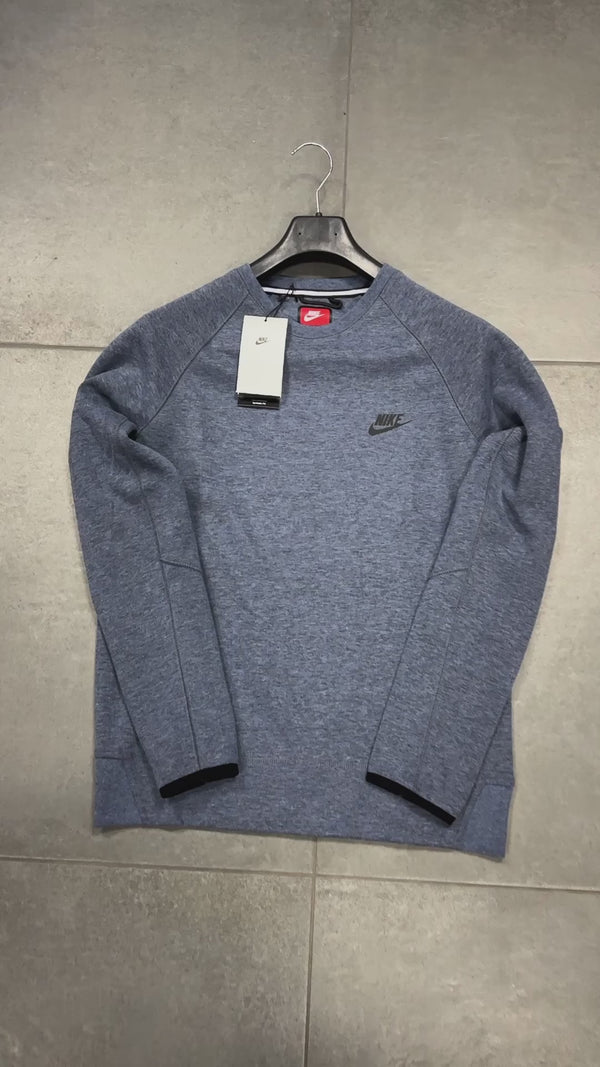 Nike Tech Fleece pulóver, "Men's crew", modrá. Vynikajúca kvalita