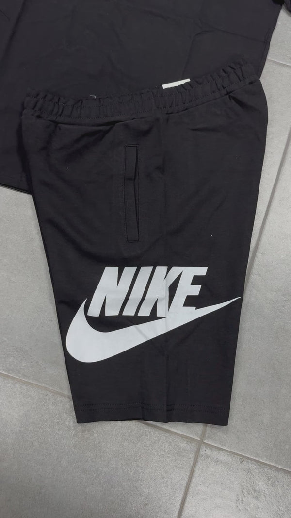 Nike muži krátke nohavice, čierny, veľký logo. Factory outlet