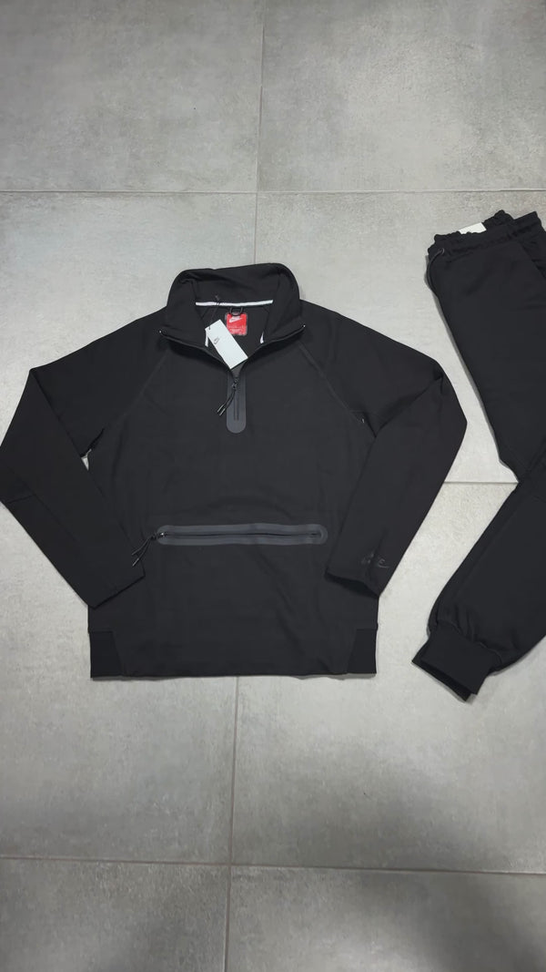 Nike Tech Fleece pánska tepláková súprava, predné vrecko, čierna. Model 2024. Vynikajúca kvalita