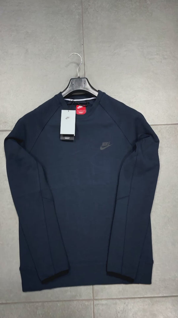 Nike Tech Fleece pulóver, "Men's crew", tmavomodrá. Vynikajúca kvalita