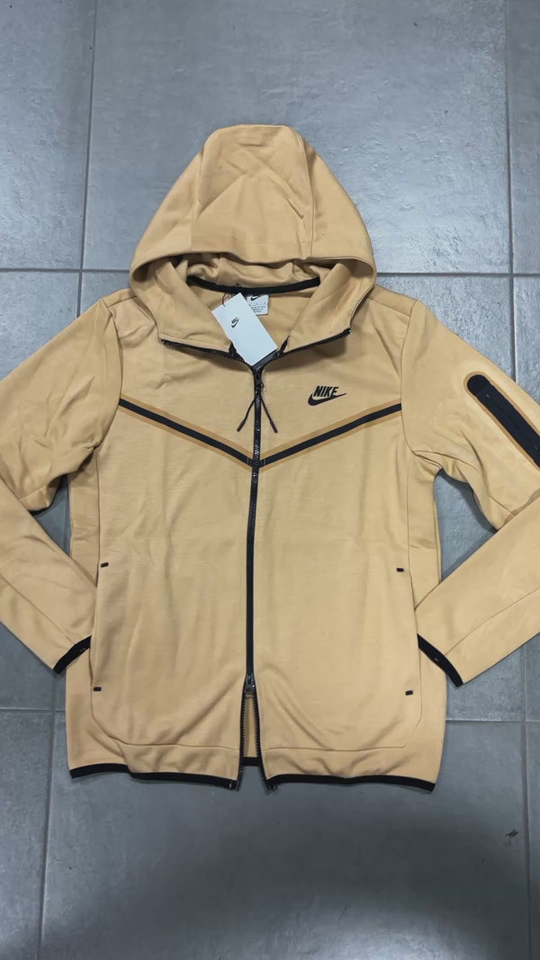 Nike Tech Fleece pánska mikina, kamelja farba. Vynikajúca kvalita