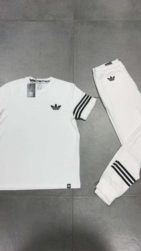 Adidas pánska letná súprava, biel. Vynikajúca kvalita