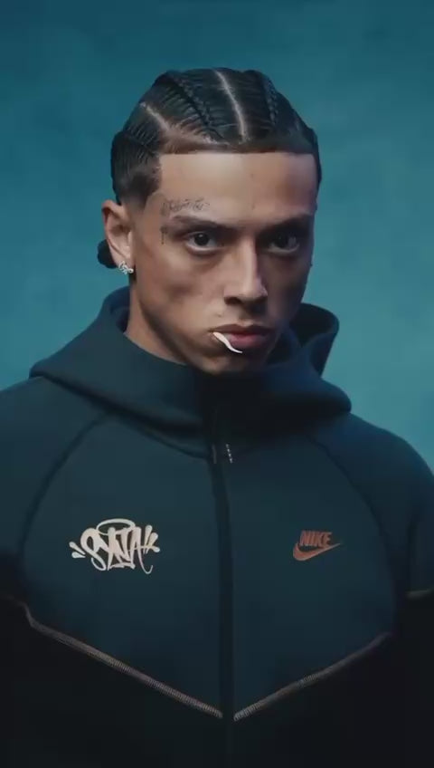 Nike x Syna World Tech Fleece pánska tepláková súprava, čierna a grafitová. Model 2024. Vynikajúca kvalita