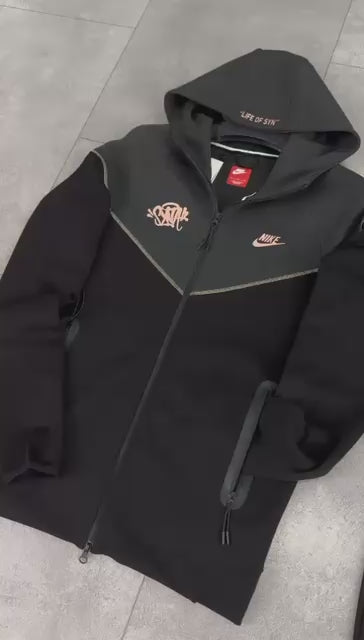 Nike x Syna World Tech Fleece pánska tepláková súprava, čierna. Model 2024. Vynikajúca kvalita