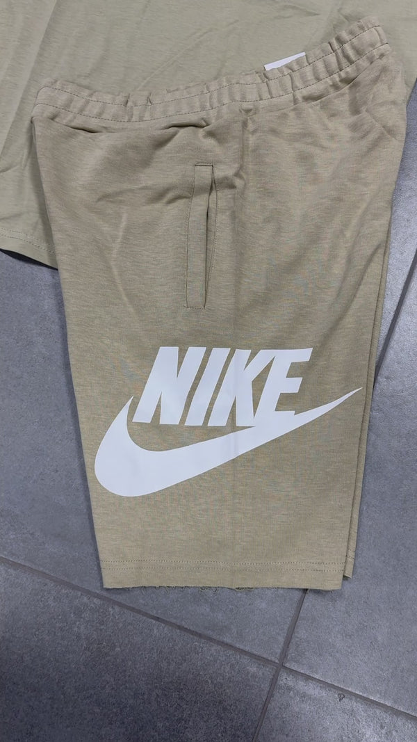 Nike pánske krátke nohavice, olivovo zelená, veľký logo. Factory outlet