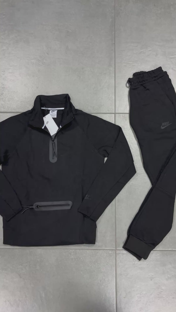Nike Tech Fleece detská tepláková súprava, čierna. Model 2024. Vynikajúca kvalita