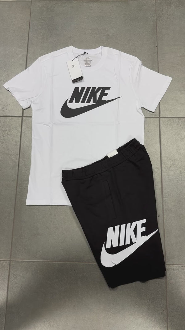 Nike pánska súprava s krátkymi nohavicami, biele - čierne. Factory outlet