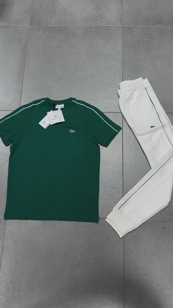 Lacoste muži letný súprava biele-zelen. Vynikajúca kvalita