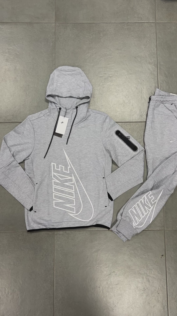 Nike Tech Fleece pánska tepláková súprava, bez zipsu, sivá. Vynikajúca kvalita